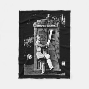 Cobertor De Velo Doutor Quem Peter Davison Críquete Tardis 1981 Tan