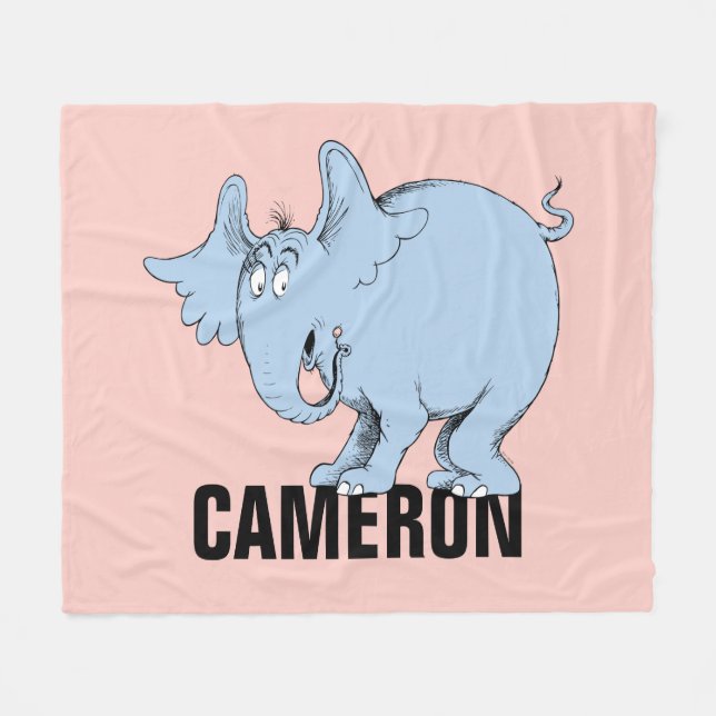Cobertor De Velo Dr. Seuss | Corantes De Horton (Frente (Horizontal))