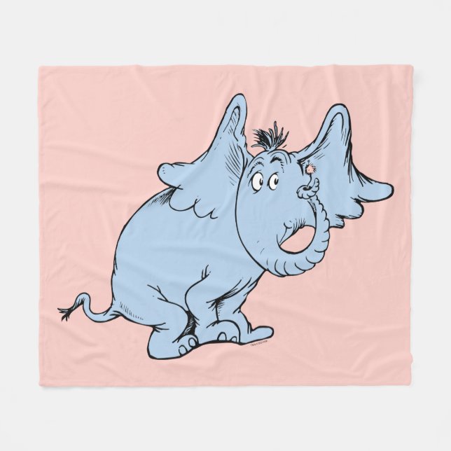 Cobertor De Velo Dr. Seuss | Horton de Lado (Frente (Horizontal))