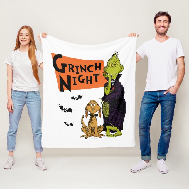 Cobertor De Velo Dr. Seuss | Noite do Grinch no Halloween Gráfico (In Situ)