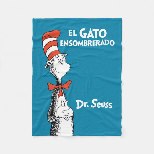 Cobertor De Velo Dr. Seuss O Gato Malhado em espanhol (Frente)