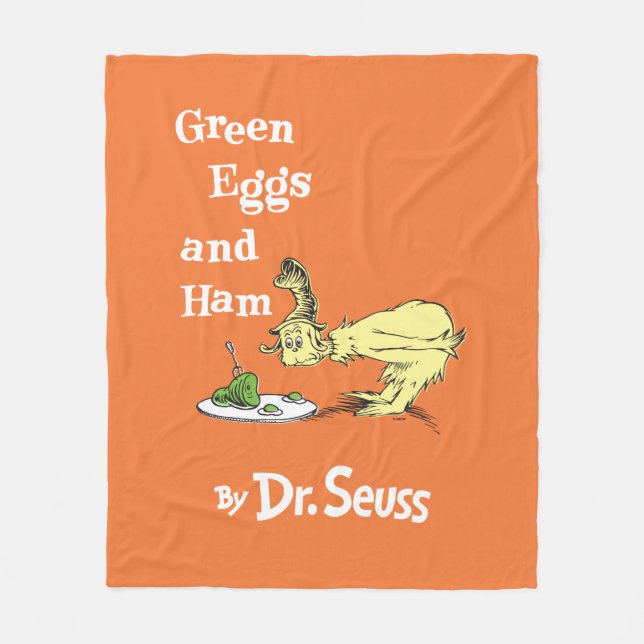 Cobertor De Velo Dr. Seuss | Ovos Verdes e Presunto (Frente)
