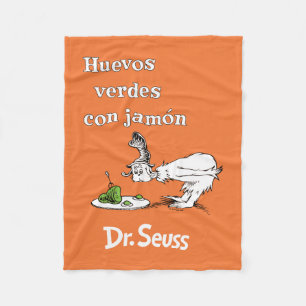 Cobertor De Velo Dr. Seuss Ovos Verdes e Presunto em Espanhol
