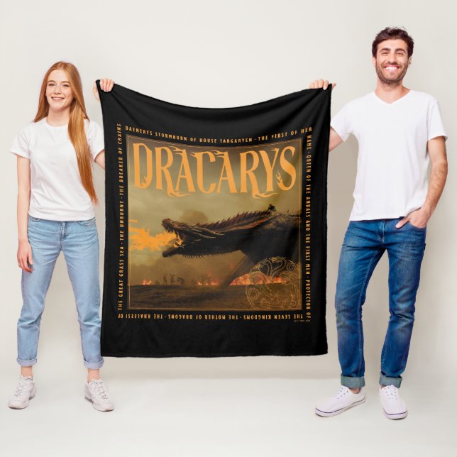 Cobertor De Velo "Dracarys" Drogon Brething Fire Graphic (In Situ)