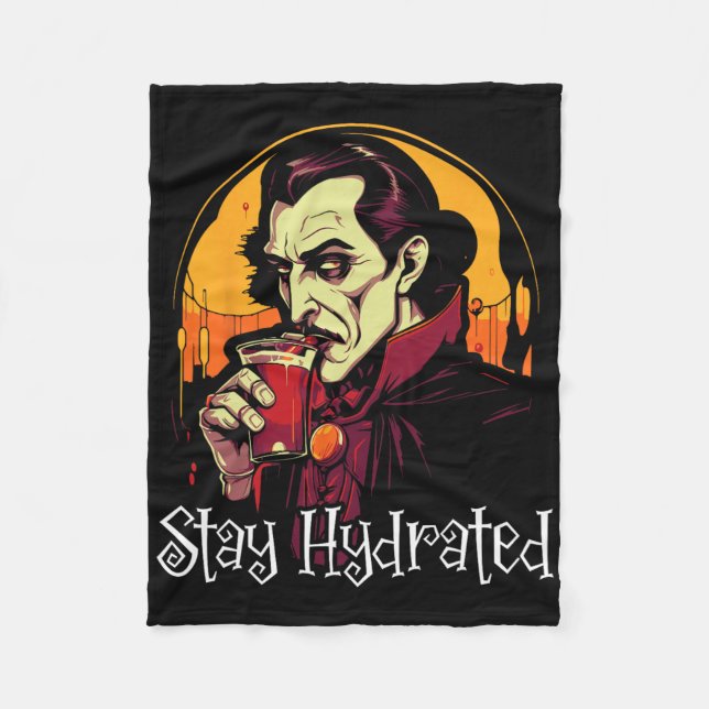 Cobertor De Velo Dracula Halloween Trick Ou Trate Vamp Spooky (Frente)