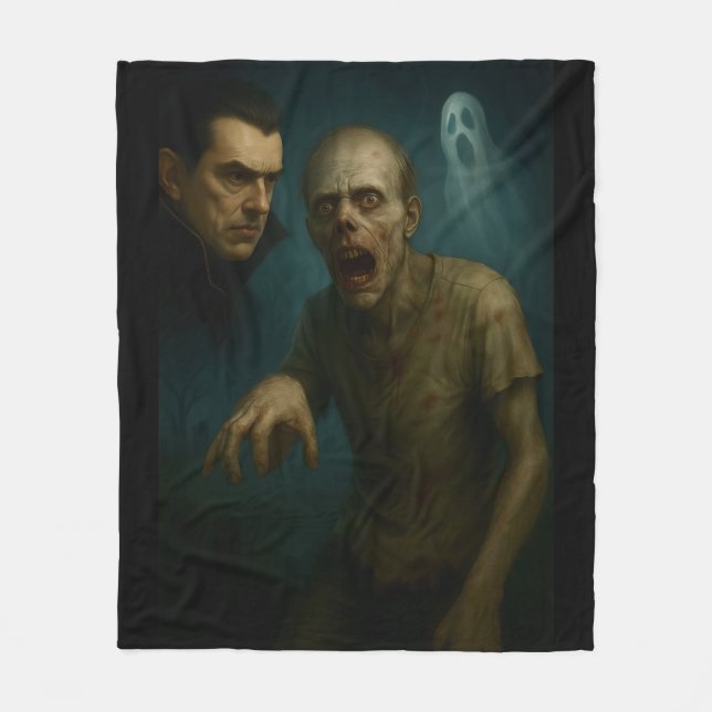 Cobertor De Velo Drácula, Zombie e Fantasma "Exibição de Janela" (Frente)