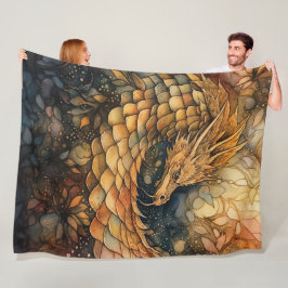 Cobertor De Velo Dragão Fantasma Fleece Blanket