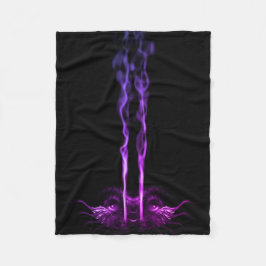 Cobertor De Velo Dragão Negro e Roxo Fumaça