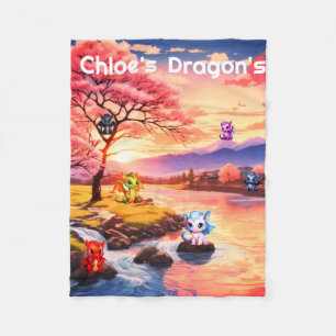 Cobertor De Velo Dragão Personalizado