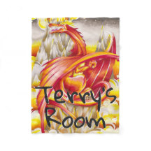 Dragão voador e vulcão personalizados