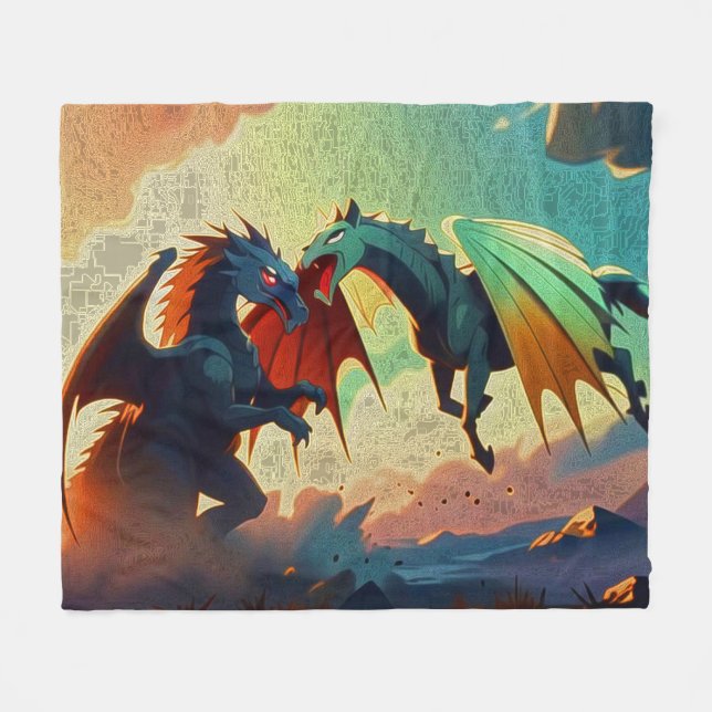 Cobertor De Velo Dragão vs Pegasus  (Frente (Horizontal))