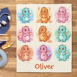 Cobertor De Velo Dragões para Bebês Reproduzidos Personalizados