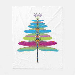 Cobertor De Velo Dragonfly Árvore de Natal Insetos Engraçados Ao Lo