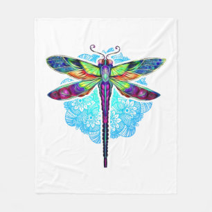 Cobertor De Velo Dragonfly Magia Colorida Mandala