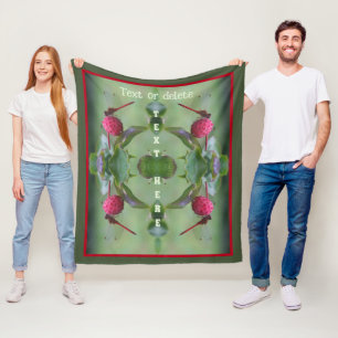 Cobertor De Velo Dragonfly Vermelha Na Fruta Dogwood Personalizada