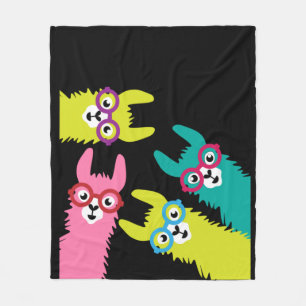 Cobertor De Velo Drama Llama Colorida Camelid Baby Blanket