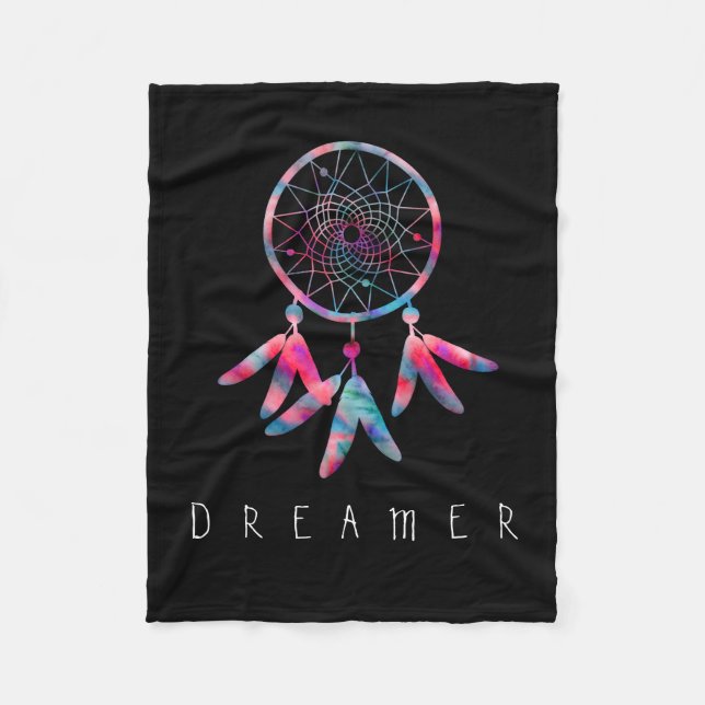 Cobertor De Velo Dreamer Watercolor Drecher Catcher (Frente)