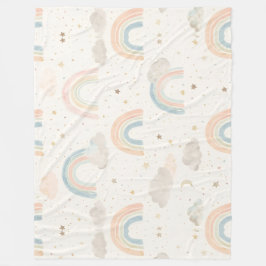 Cobertor De Velo Dreamy Pastel Rainbow Nursery Blanket | Watercolor