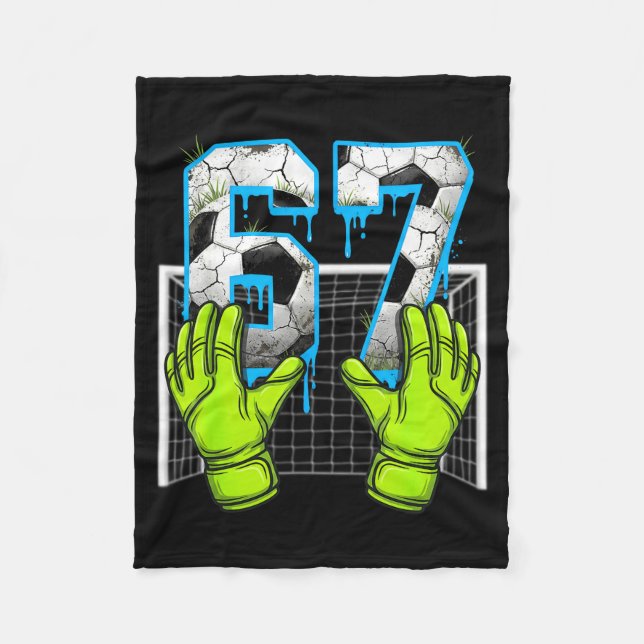 Cobertor De Velo Drip de Futebol 67 Seis Sete Meme Divertido Gen Al (Frente)