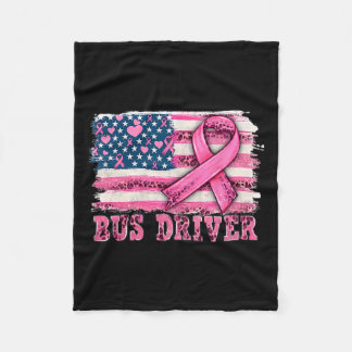 Cobertor De Velo Driver American Flag Pink Friso Cancer Awa
