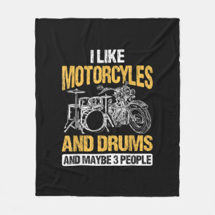 Cobertor De Velo Drummer Drummer Eu Gosto De Motociclos E Tambores