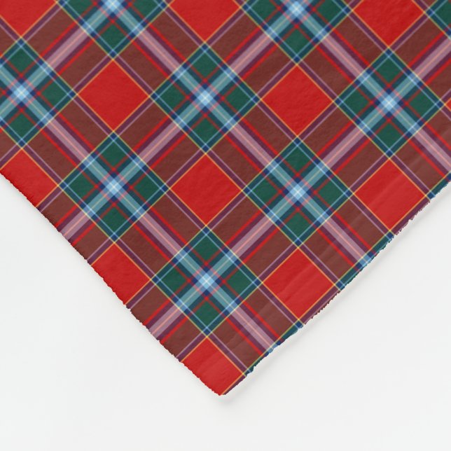 Cobertor De Velo Drummond Clan Red e Light Blue Tartan (Quina)