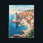 Cobertor De Velo Dubrovnik Croácia Viagem Art Vintage<br><div class="desc">Dubrovnik Croácia retro viagem design. É conhecida pela sua distinta Cidade Velha,  cercada por muros maciços de pedra completados no século XVI.</div>