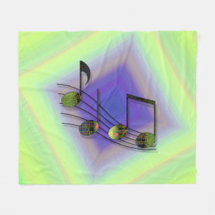 Cobertor De Velo Dubstep Notes Fleece Blanket
