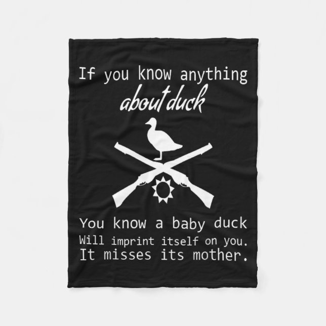 Cobertor De Velo Duck Hunting Quote - Funny Hunter Gift Cute Hunt G (Frente)