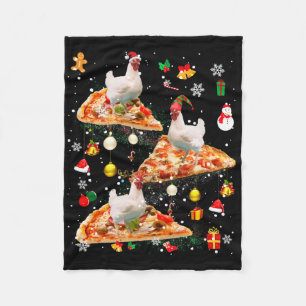 Cobertor De Velo Duende do Papai Noel Rena Galinha Cavalgando Pizza