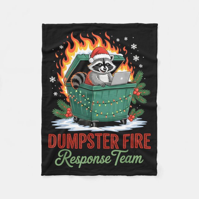 Cobertor De Velo Dumpster Fire Resnse Team Leader Christmas  (Frente)