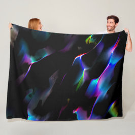 Cobertor De Velo Dunas digitais coloridas com azul escuro predomina