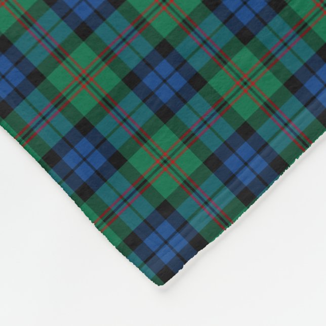 Cobertor De Velo Dundas Clan Bright Green e Blue Tartan (Quina)