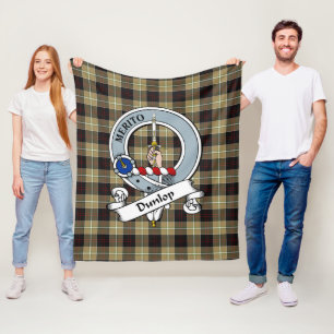 Cobertor De Velo Dunlop Hunting Clan Insígnia Xadrez Tartan