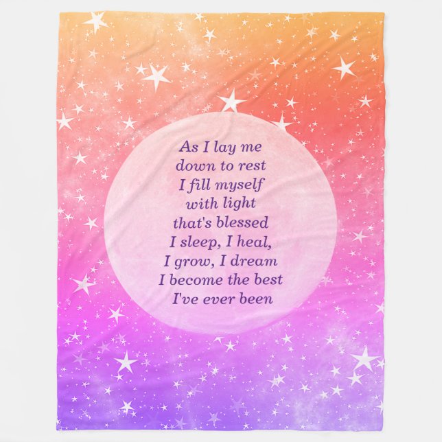 Cobertor De Velo Durma bem, benção design (Frente)