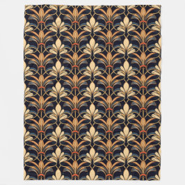 Cobertor De Velo Dusty Blue e Orange Art Deco