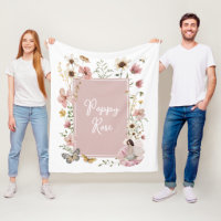 Dusty Pink Fada de Flor Selvagem Princesa Bebê