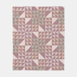 Cobertor De Velo Dusty Rose Geometric Quilt Pattern