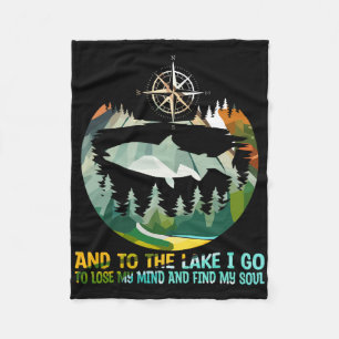 Cobertor De Velo E ao lago eu vou para perder a mente pescando acam