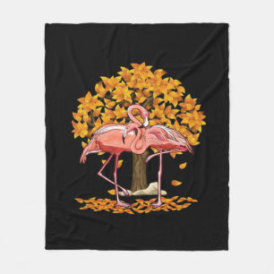 Cobertor De Velo É Dia das Bruxas de Ação de Graças de Flamingo
