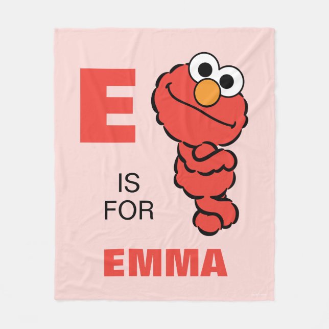 Cobertor De Velo E é para Elmo | Rosa - Adicione seu nome (Frente)