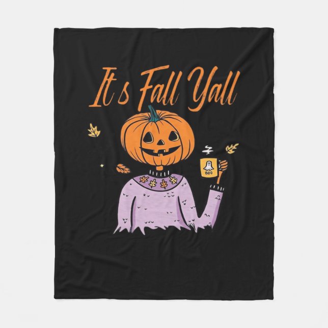 Cobertor De Velo É Fall Y’all Engraçado (Frente)