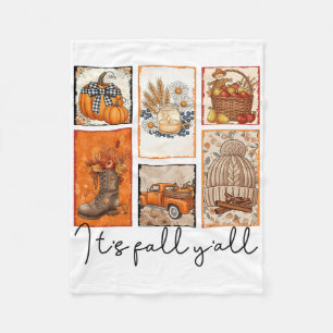 Cobertor De Velo É Fall Y'all Autumn Pumpkin Season Halloween