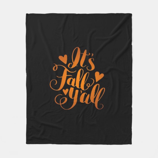 Cobertor De Velo É Fall Y'all! Citação Engraçada (Frente)
