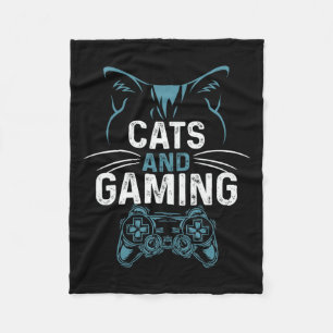 Cobertor De Velo E Jogos Gatinho Fofo Amante de Gamer Vídeo Game Fo
