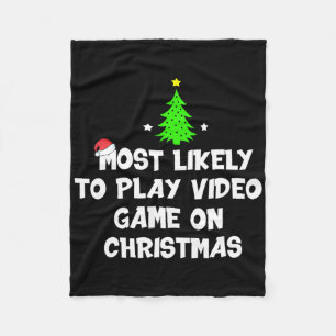 Cobertor De Velo É Mais Provável Jogar Vídeo No Natal Engraçado