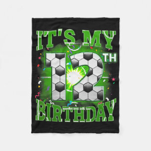 Cobertor De Velo É Meu 12º Aniversário Futebol Masculino 12 Anos Pa
