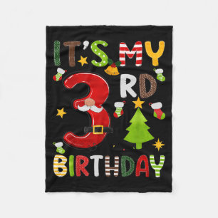 Cobertor De Velo É Meu 3º Aniversário Meninos de 3 Anos Crianças Na