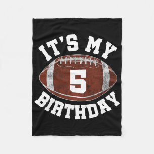 Cobertor De Velo É Meu 5º Aniversário Menino Jogador de Futebol 5 A