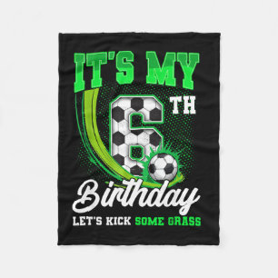 Cobertor De Velo É Meu 6º Aniversário de Futebol Menino Engraçado 6